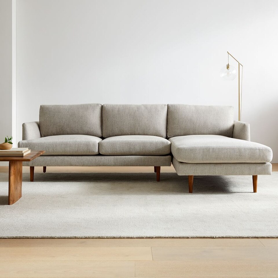 Haven Loft 2Piece Chaise Modular Sofa (251 cm) West Elm Australia